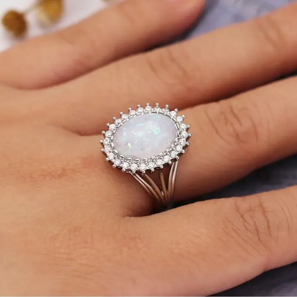 NEW Huge Diamond 925 Silver Ring